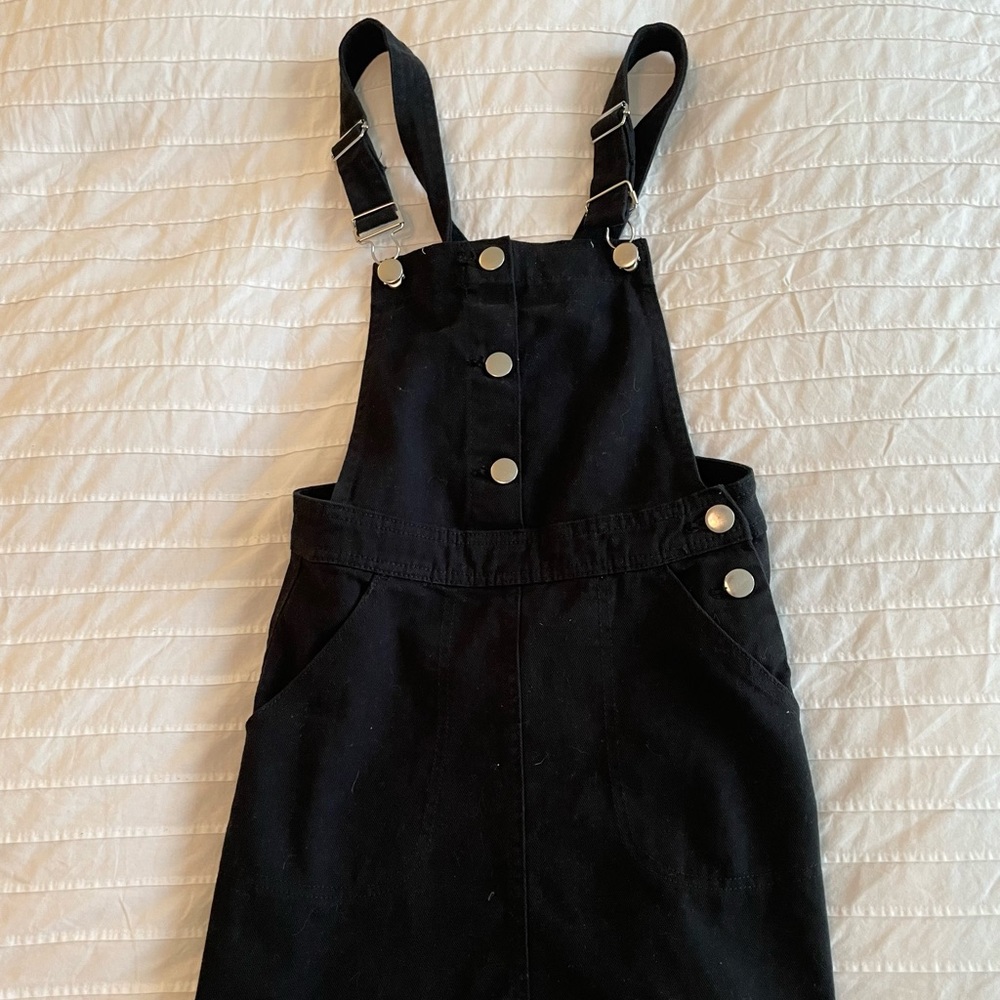 H&M Black Overall Dress.